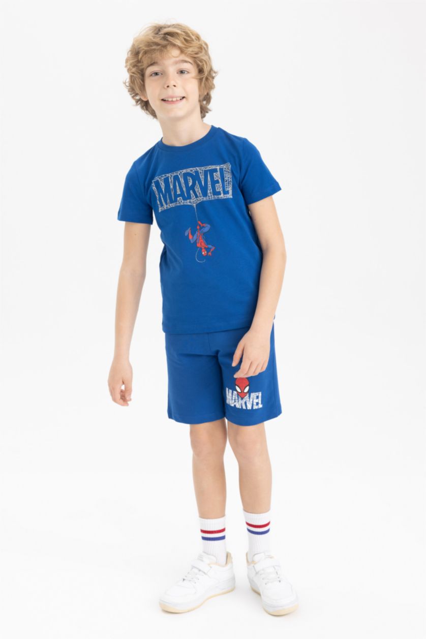 BOYS & TEENS Dark Blue Boy Marvel Spiderman Licensed 2-Piece Set