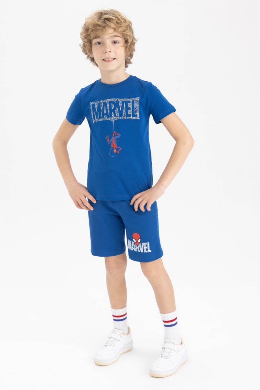 BOYS & TEENS Dark Blue Boy Marvel Spiderman Licensed 2-Piece Set