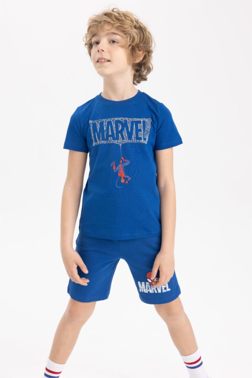 BOYS & TEENS Dark Blue Boy Marvel Spiderman Licensed 2-Piece Set