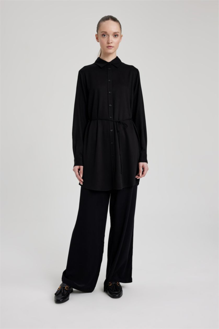 Женщины Черный Брюки палаццо