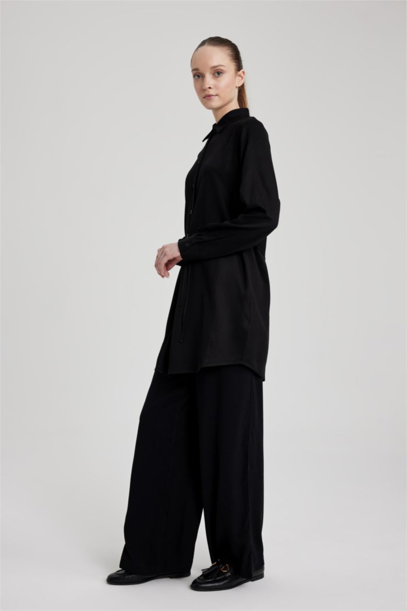 Женщины Черный Брюки палаццо