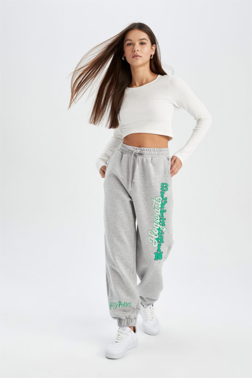 WOMAN Grey Melange Jogger Standard Fit Trousers