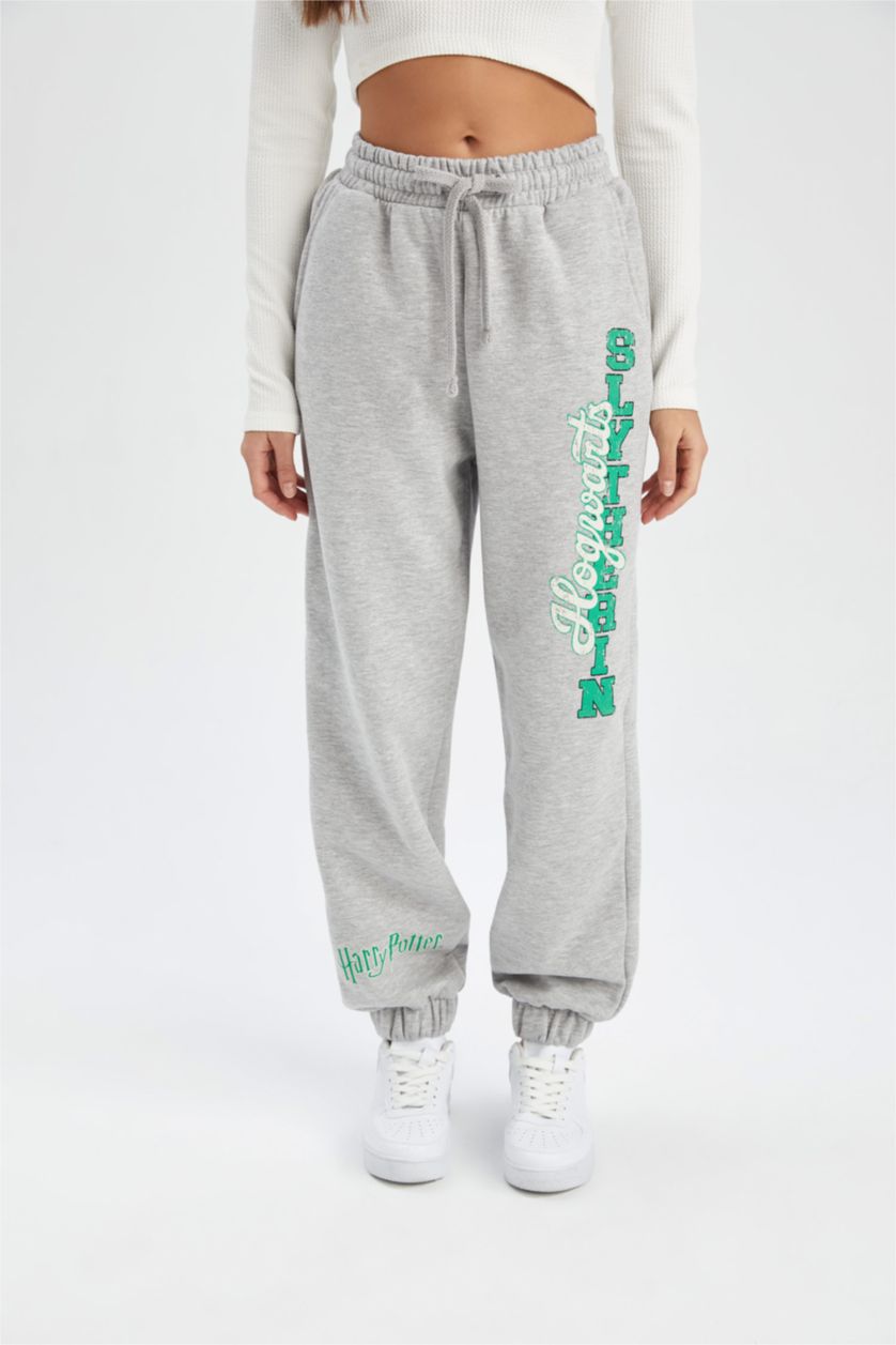 WOMAN Grey Melange Jogger Standard Fit Trousers