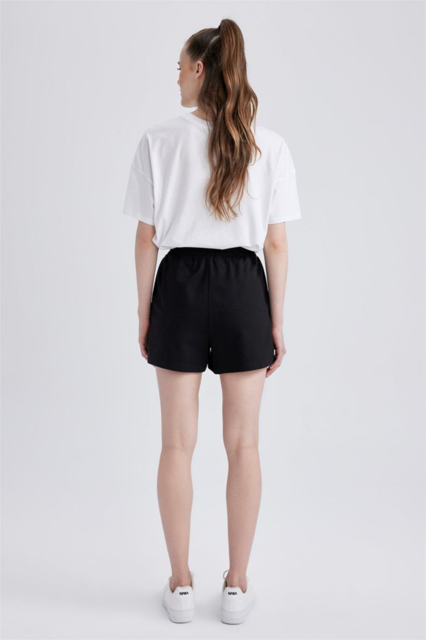 حريمي أسود Regular Fit Thin Sweatshirt Fabric