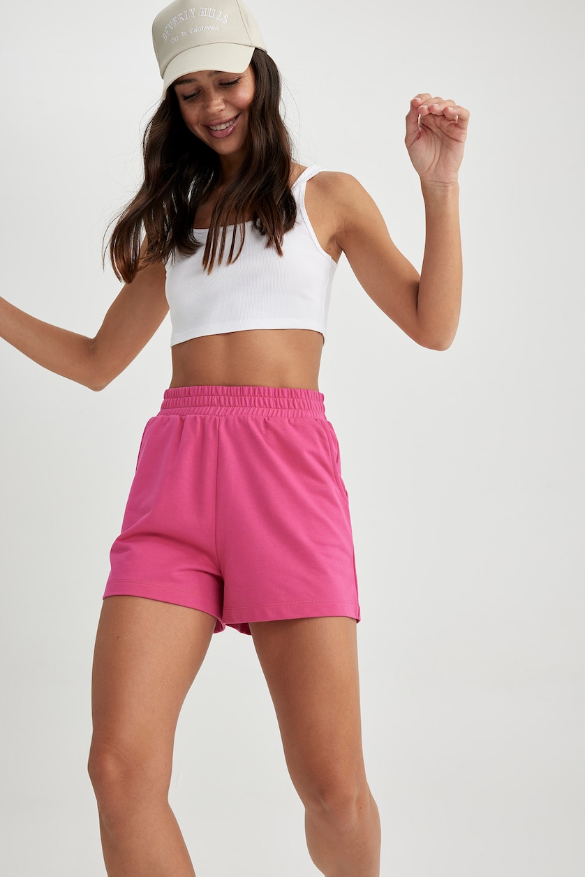 WOMAN Pink Regular Fit Thin Sweatshirt Fabric