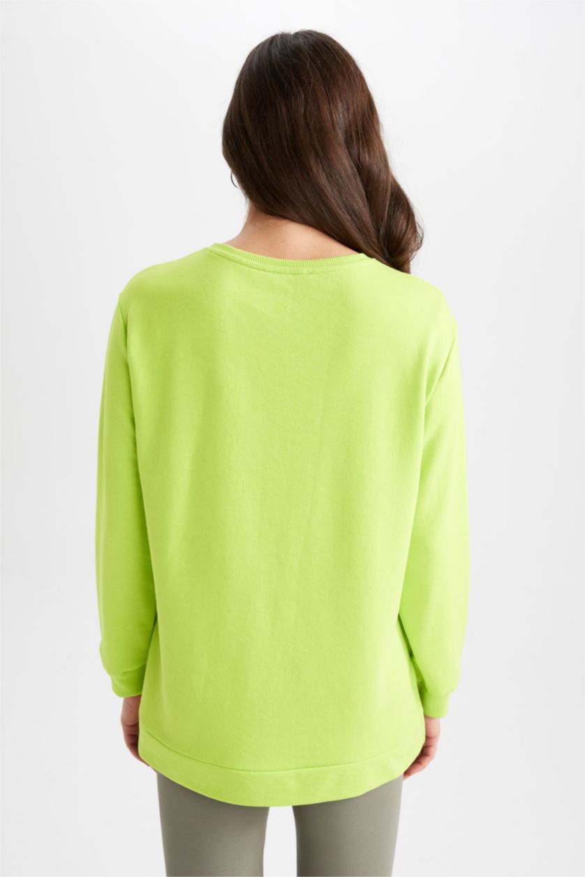 WOMAN Green Regular Fit Printed Maternity Sweatshirt