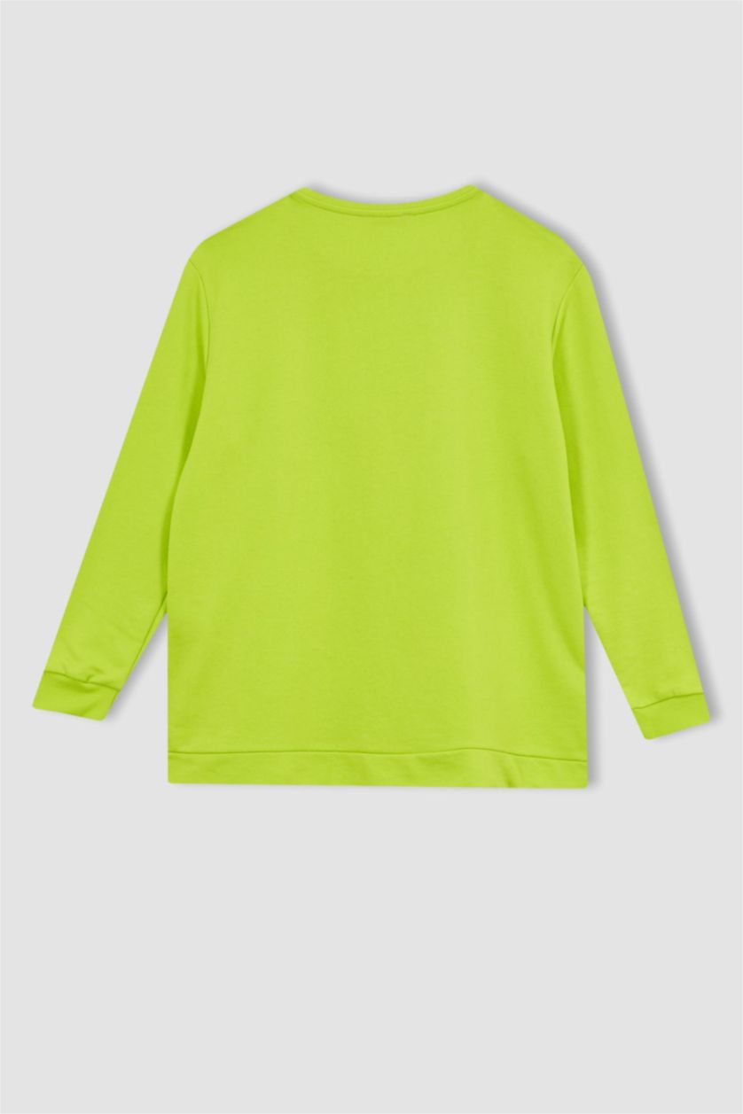 WOMAN Green Regular Fit Printed Maternity Sweatshirt