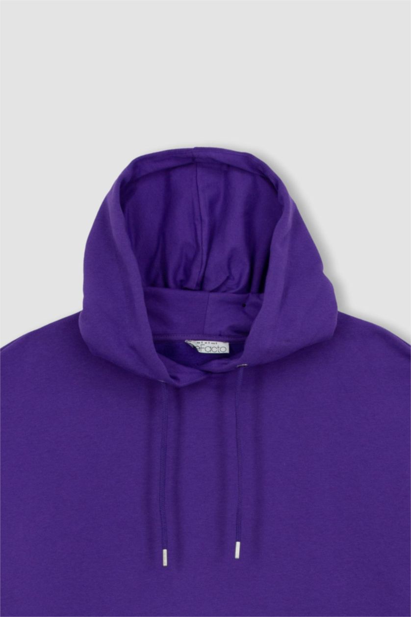 Женщины Фиолетовый Свитшот стандартного кроя с капюшоном для беременных