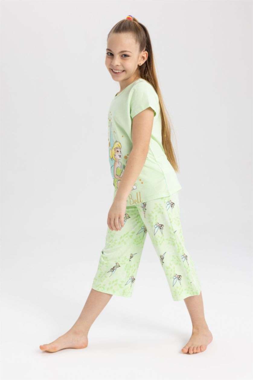 GIRLS & TEENS Light Green Girl Regular Fit Disney Tinker Bell Licensed Pajamas