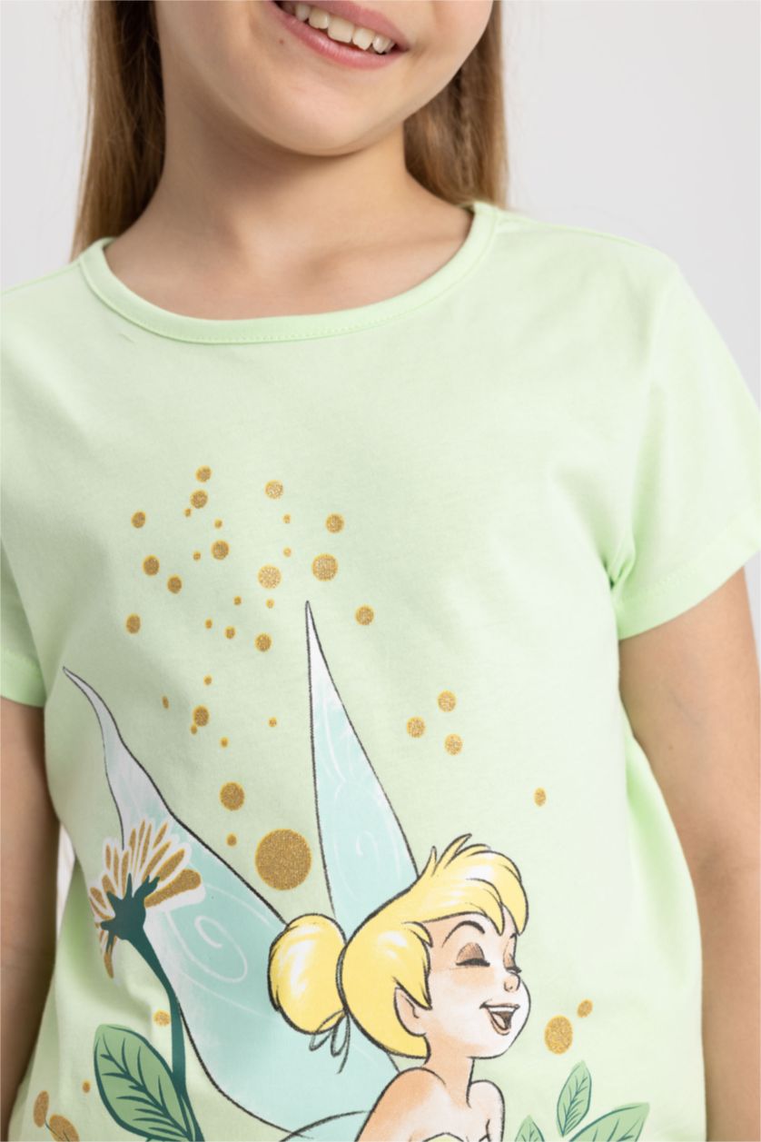 GIRLS & TEENS Light Green Girl Regular Fit Disney Tinker Bell Licensed Pajamas