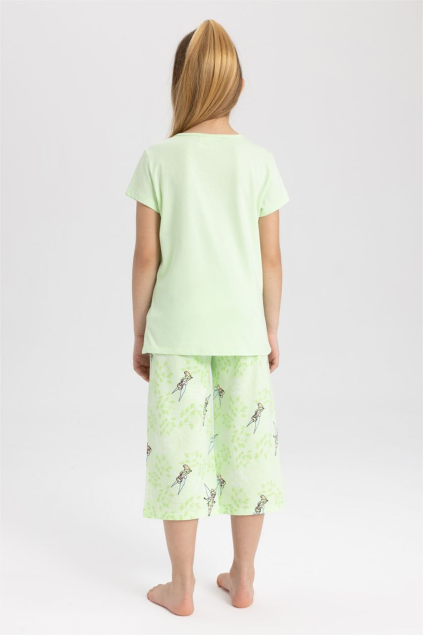 GIRLS & TEENS Light Green Girl Regular Fit Disney Tinker Bell Licensed Pajamas
