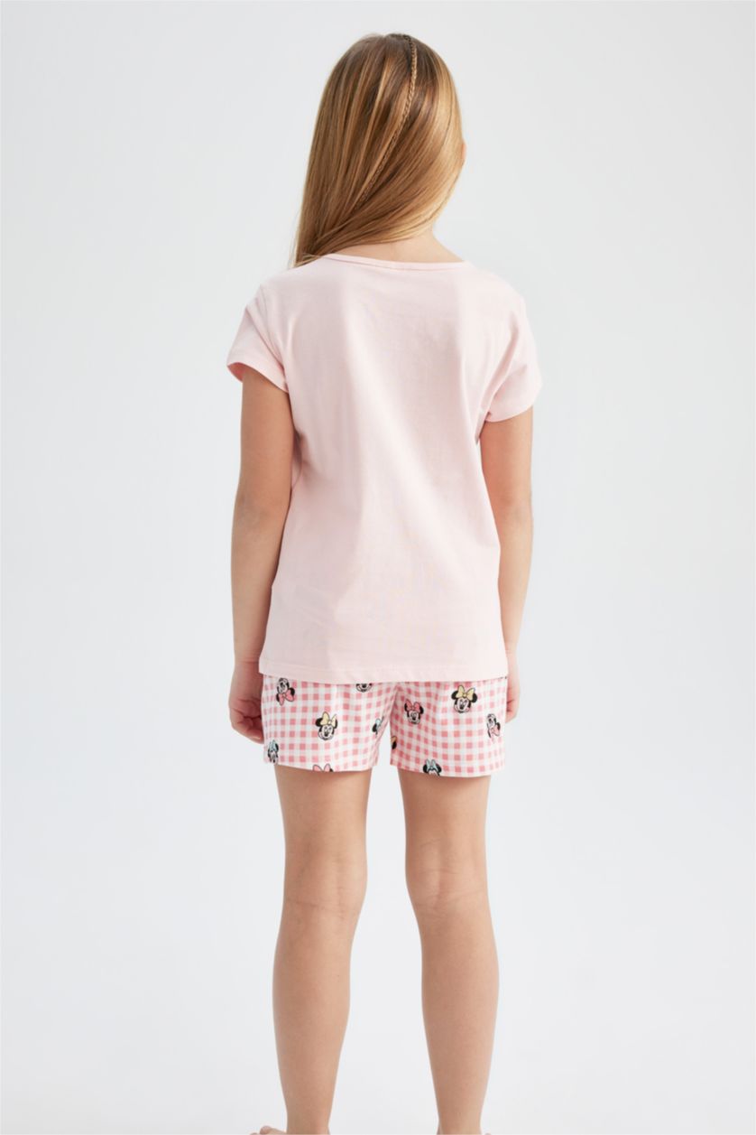 GIRLS & TEENS Light Pink Girls Regular Fit Disney Mickey & Minnie Licensed Pajama Set