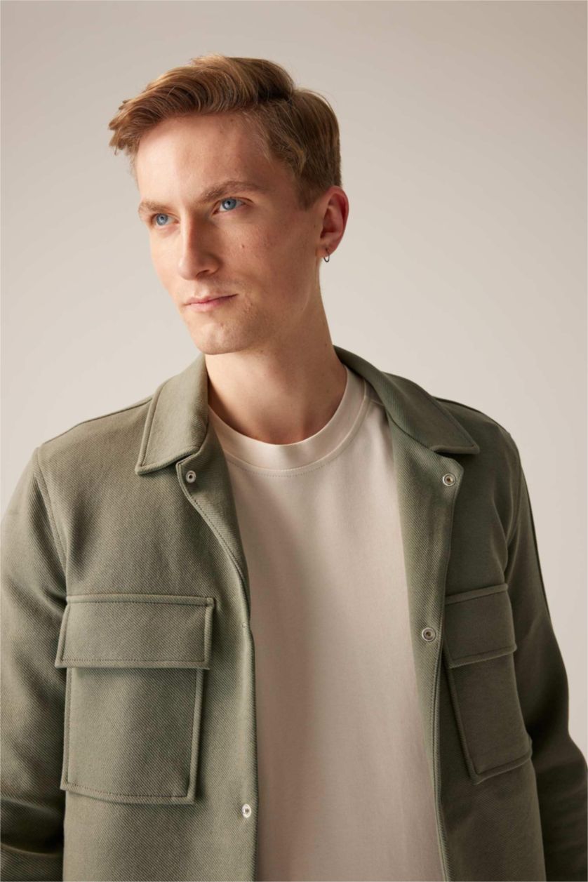 HOMME Anthracite Veste Col Polo Coupe Classique