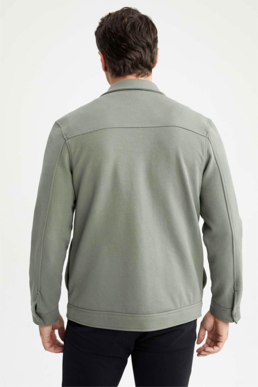 HOMME Anthracite Veste Col Polo Coupe Classique