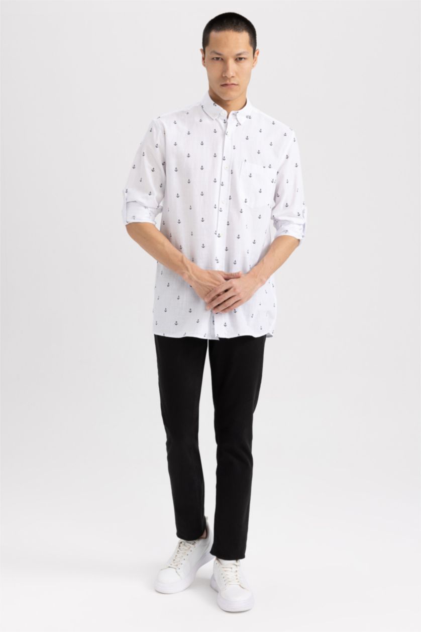 رجال أسود Slim Fit Trousers