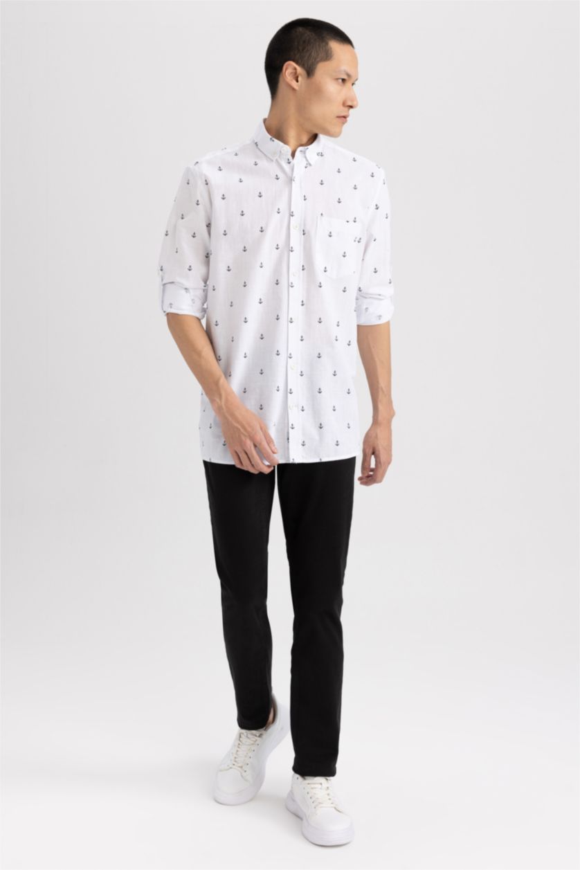 رجال أسود Slim Fit Trousers