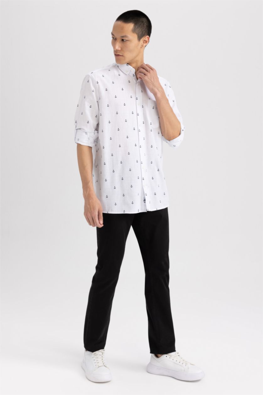 رجال أسود Slim Fit Trousers
