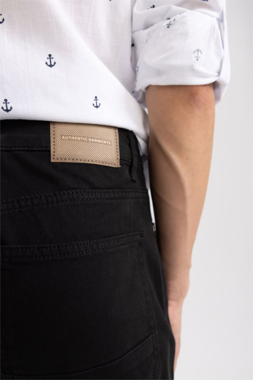 رجال أسود Slim Fit Trousers