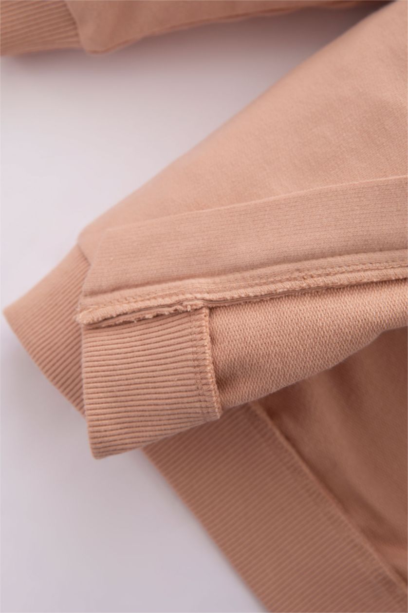 BABY GIRL Beige Regular Fit Hooded Cardigan