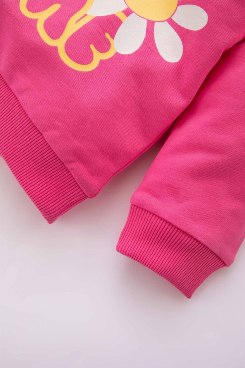 BABY GIRL Pink 2 piece Regular Fit Crew Neck Slogan Set