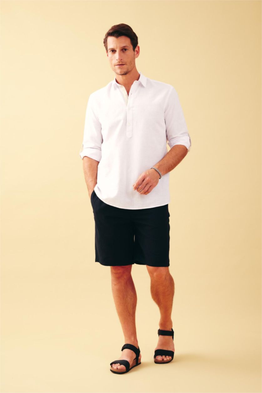 MAN White Regular Fit Cotton Long Sleeve Shirt