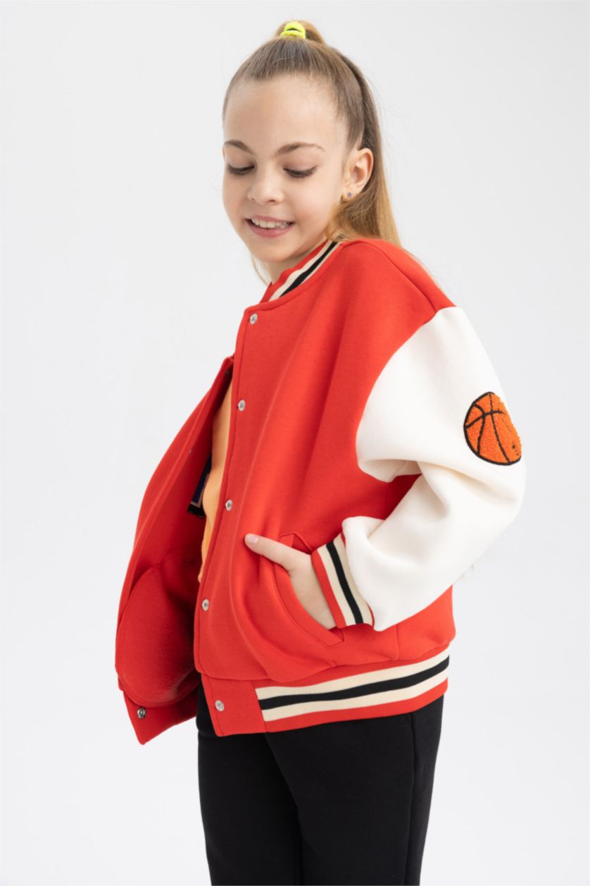 Девочки и подростки Красный Бомбер для девочек