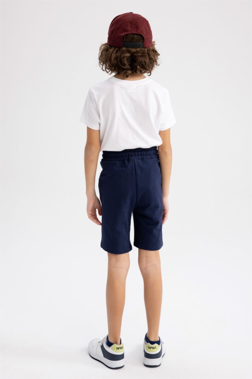BOYS & TEENS NAVY Boy Regular Fit Sweatshirt Fabric Shorts