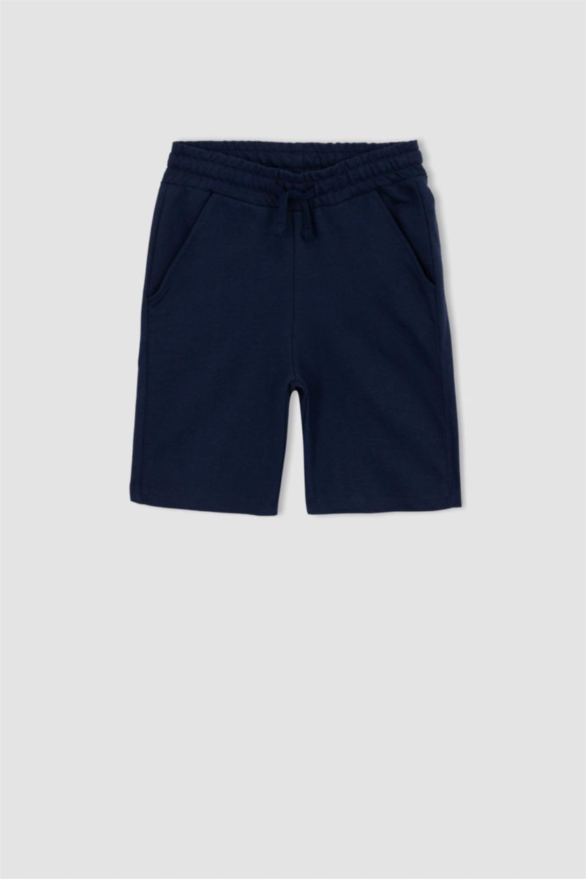 BOYS & TEENS NAVY Boy Regular Fit Sweatshirt Fabric Shorts