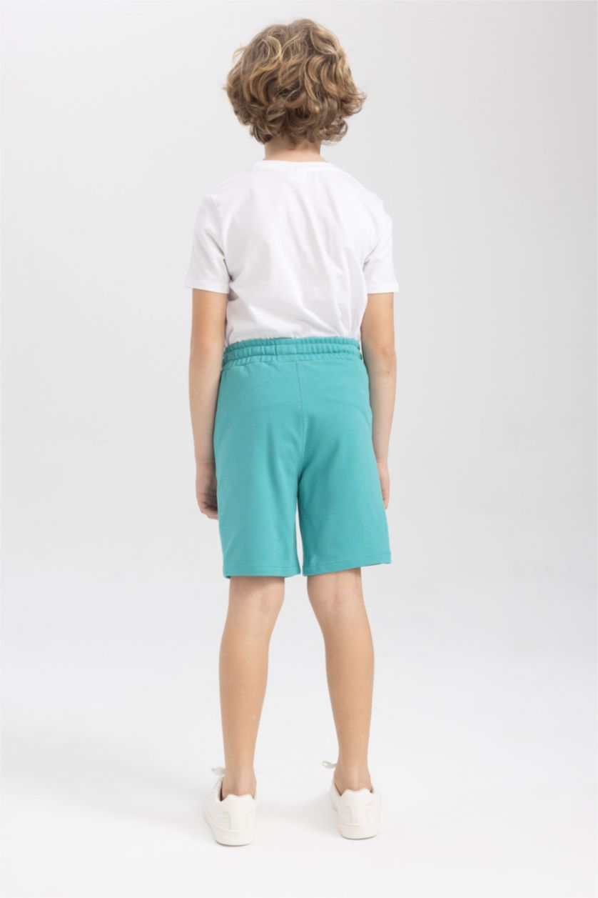 GARÇONS Vert Short Bermuda Basique en piqué pour garçon