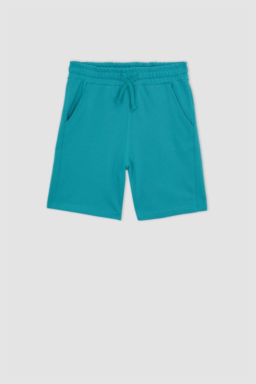 GARÇONS Vert Short Bermuda Basique en piqué pour garçon