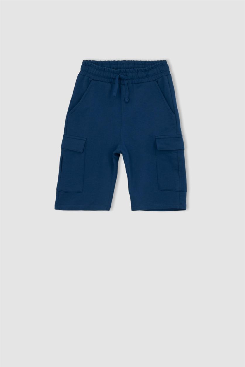 BOYS & TEENS Indigo Boy Regular Fit Sweatshirt Fabric Shorts