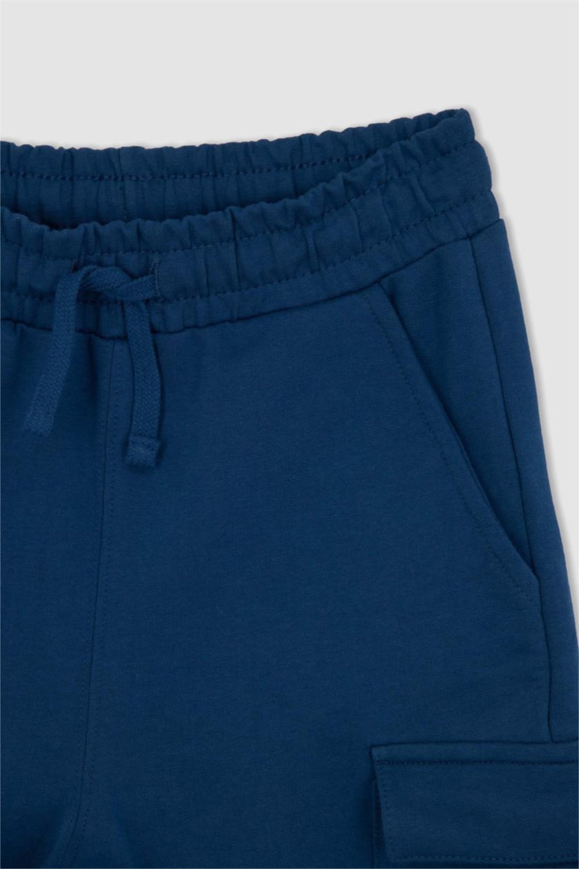 BOYS & TEENS Indigo Boy Regular Fit Sweatshirt Fabric Shorts