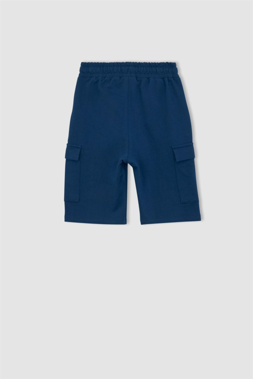 BOYS & TEENS Indigo Boy Regular Fit Sweatshirt Fabric Shorts