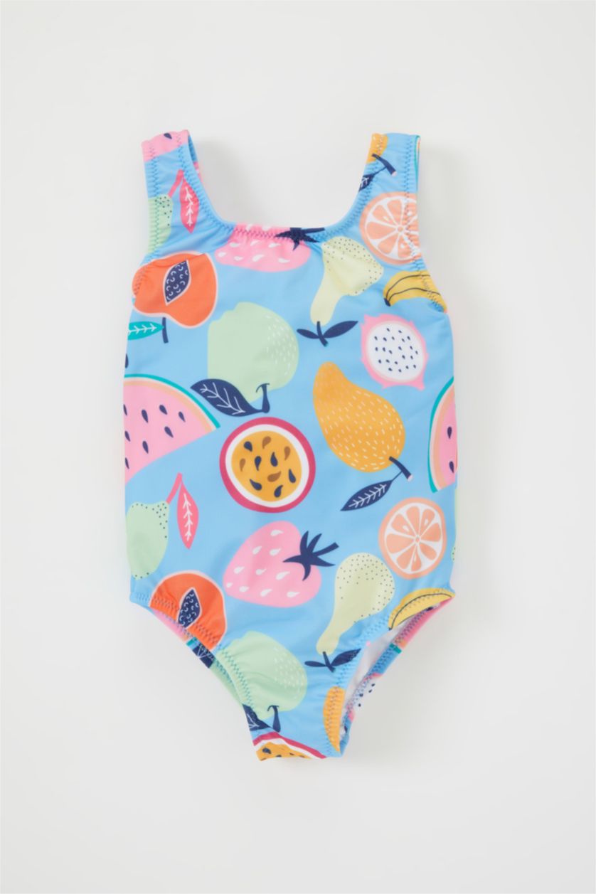 BÉBÉ FILLE Bleu Maillot de Bain imprimé pour Bébé Fille