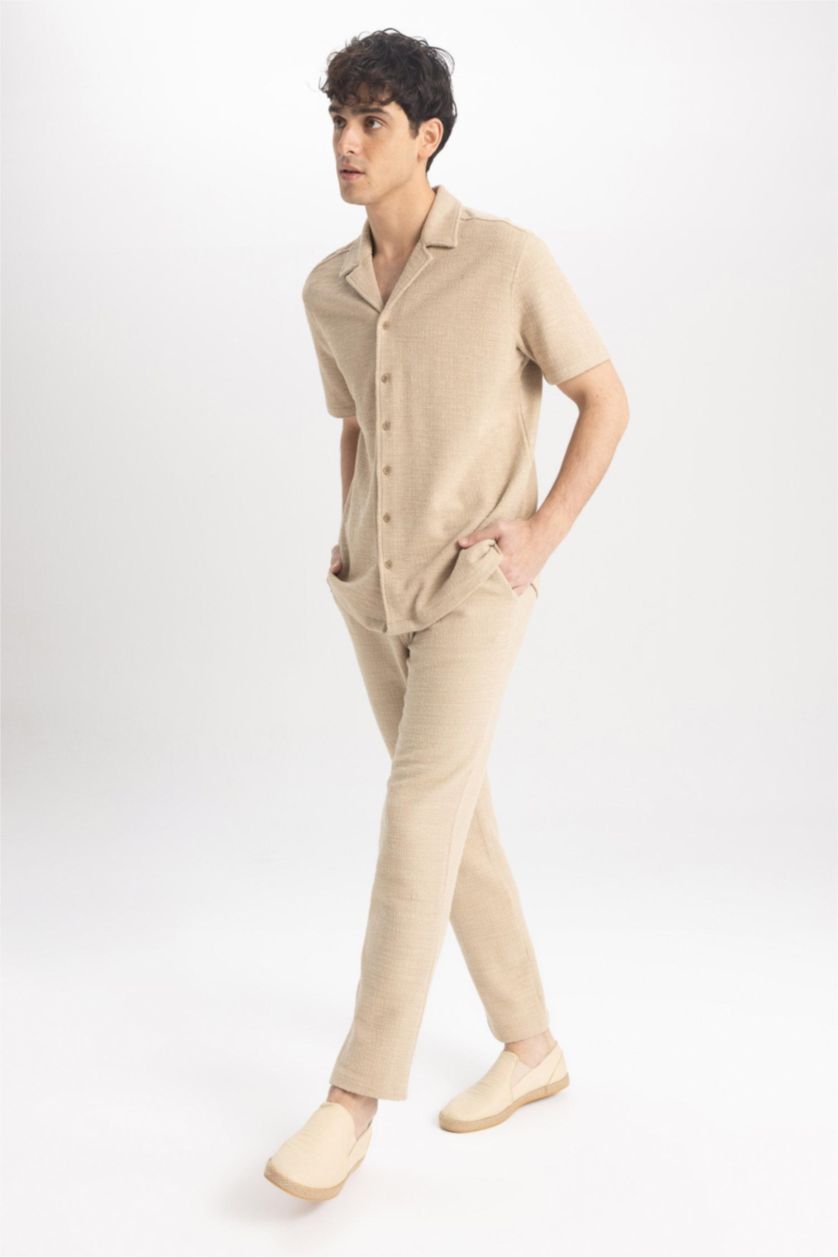 Ерлер ашық реңк релакс пішімі джакар тұрақты етек Шалбар