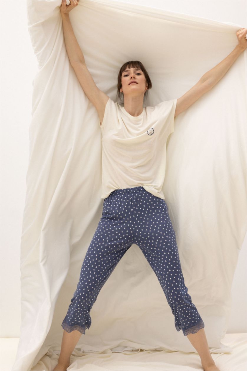 WOMAN Indigo Fall In Love Regular Fit Short Sleeve 2 Piece Set