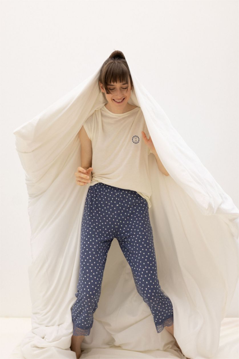 WOMAN Indigo Fall In Love Regular Fit Short Sleeve 2 Piece Set