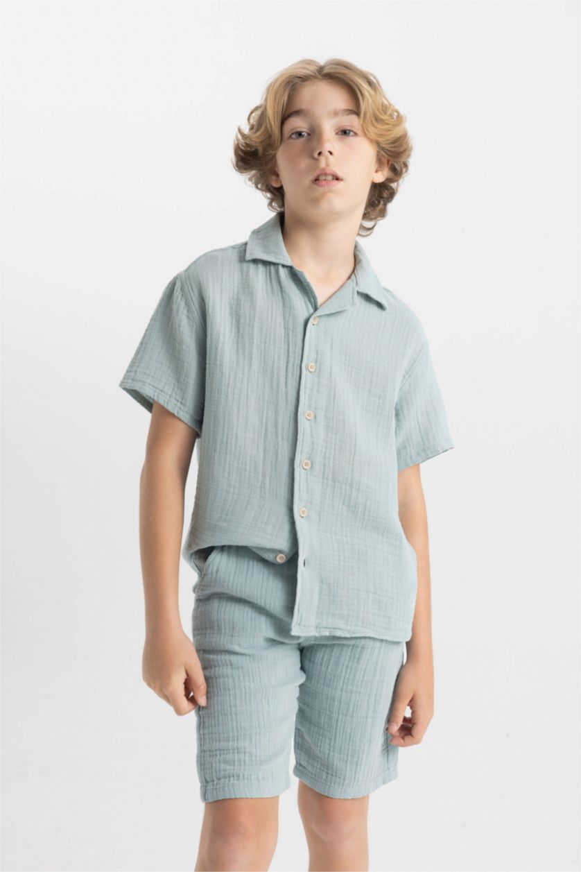 BOYS & TEENS Mint Boy Muslin Shorts