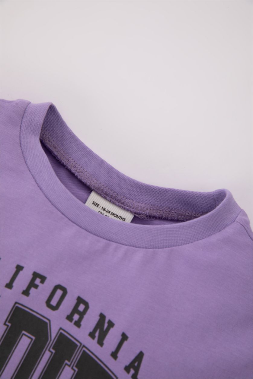 Малыши мальчики Сиреневый Комплект из 2-вещей с принтом для малышей мальчиков