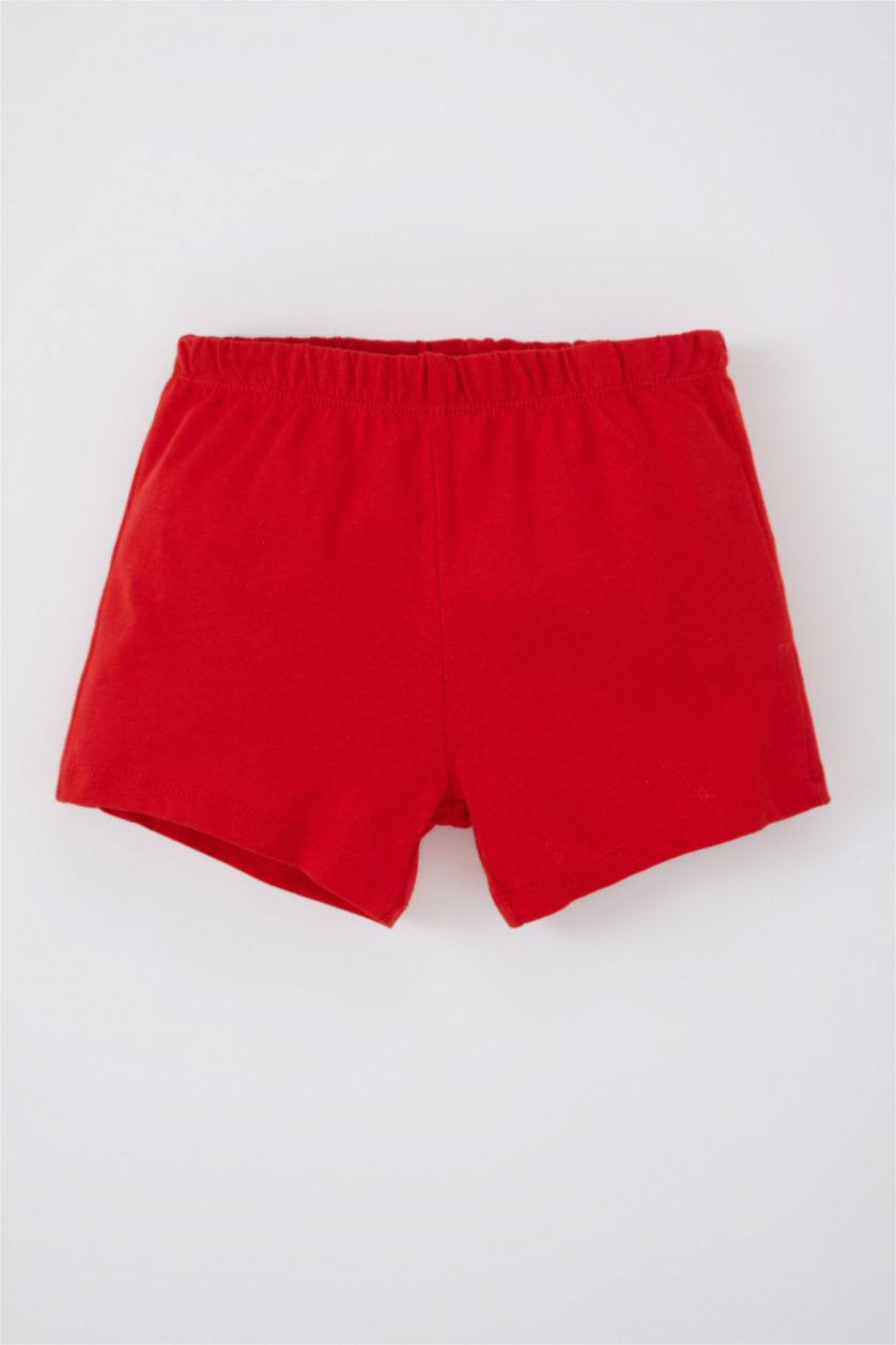 BABY BOY Light Grey Melange Baby Boy Printed Short Sleeve T-Shirt Shorts 2-Pack Set