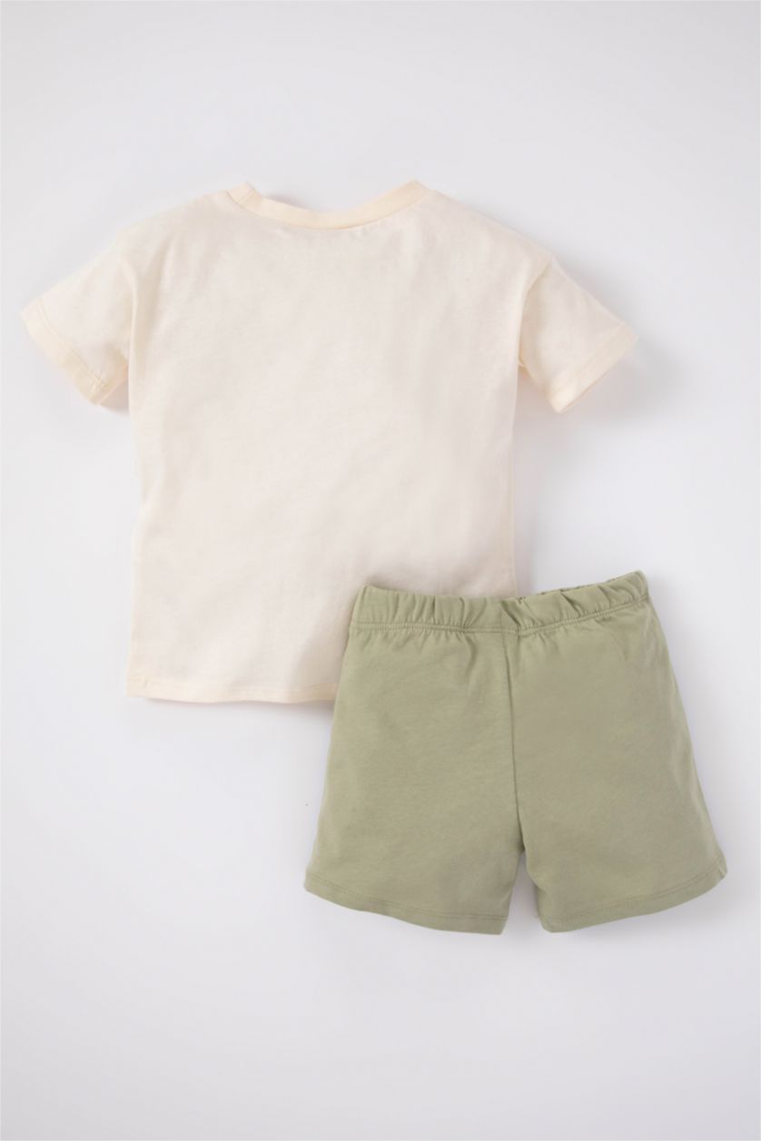 مولود ذكر بيج فاتح طقم اولادي شورت وتي شيرت - قطعتين