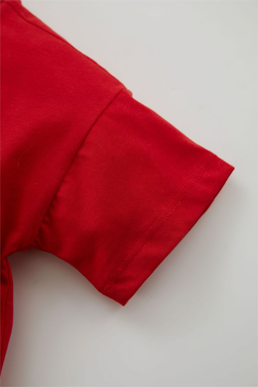 Малыши мальчики Красный Комплект из 2-х вещей с принтом для малышей мальчиков