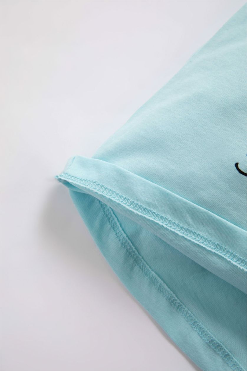 مولود ذكر أكوا طقم ولادي بطباعة الحيوانات - قطعتين