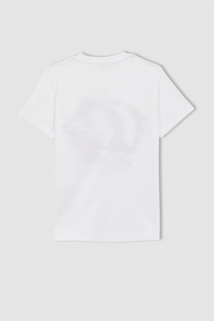 Erkek Çocuk - Genç Erkek Beyaz Atatürk Baskılı Kısa Kollu Beyaz Tişört Erkek Çocuk