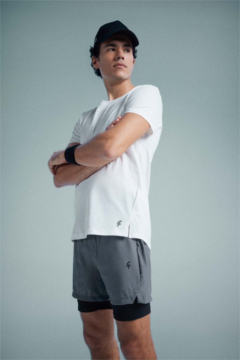 MAN Ecru Slim Fit Short Sleeve T-Shirt