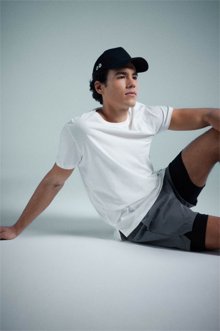 MAN Ecru Slim Fit Short Sleeve T-Shirt