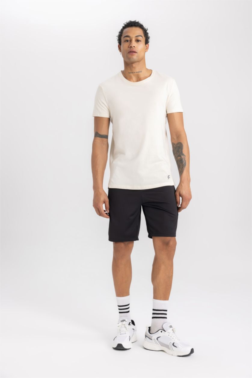MAN Ecru Slim Fit Short Sleeve T-Shirt