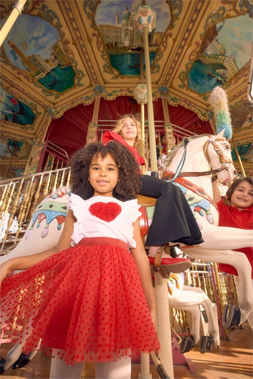 GIRLS & TEENS Red Girl Tulle Skirt