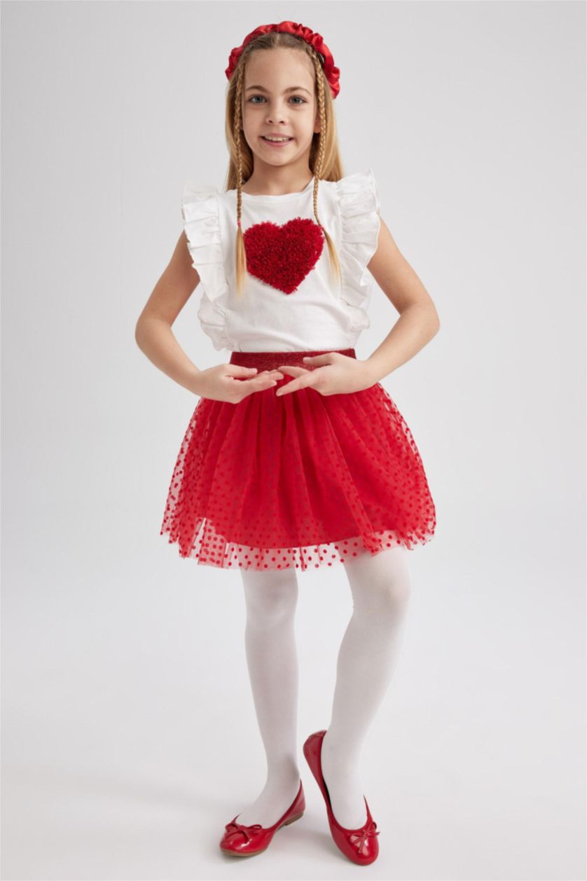 GIRLS & TEENS Red Girl Tulle Skirt