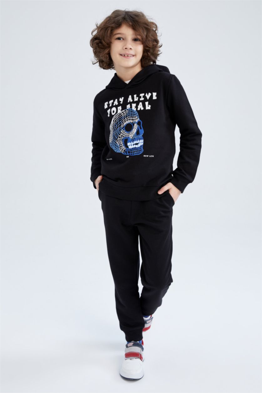 Boys & Teens Black Boys' Hoodie Printed 2-Pack Set